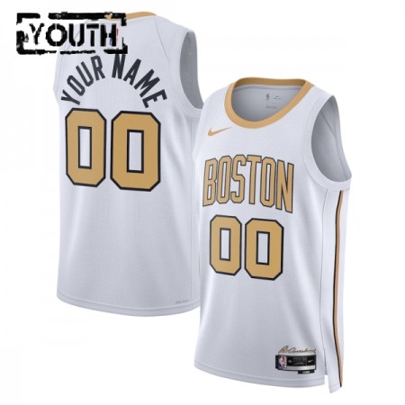 Dres Boston Celtics Prilagođeni Nike 2025-26 City Edition Bijela Swingman - Dječji